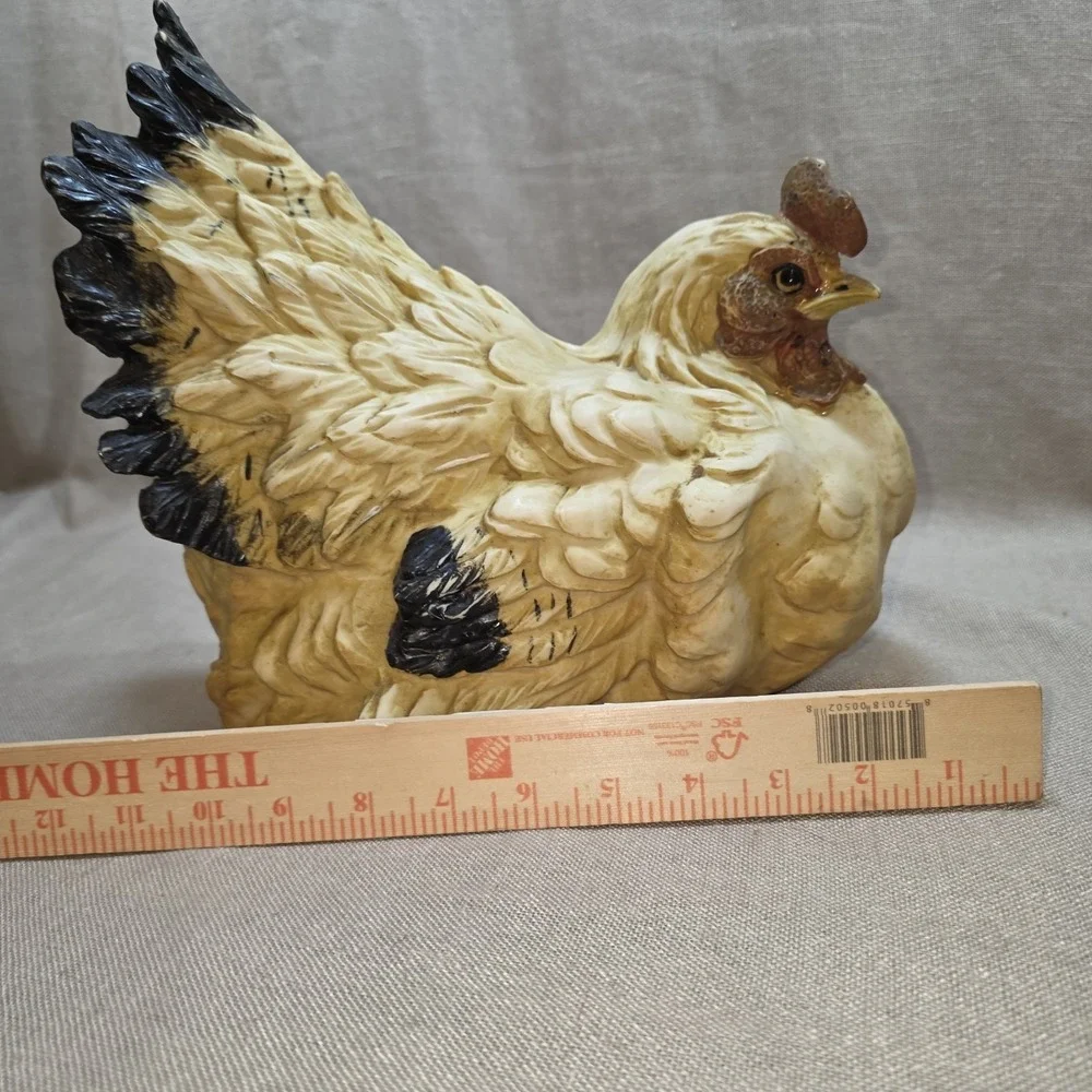 Plastic Angry Rooster Chicken Statue Kitchen Farmhouse Garden VTG Decor 11